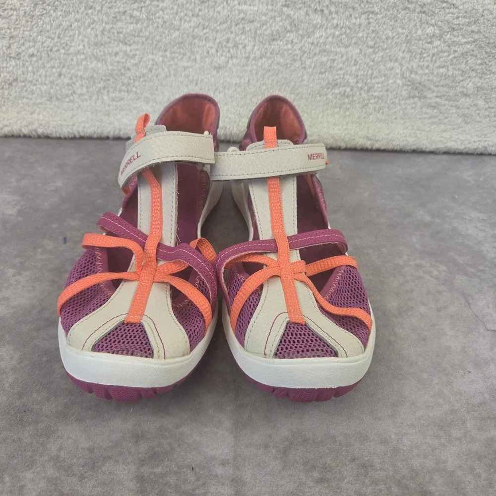 Merrell Kids Dragonfly Sandals Grey Coral Purple Big Kid 7 M MK158849